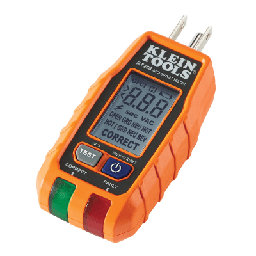 Probador de tomacorrientes GFCI Klein Tools RT-250 LCD