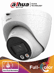 DAHUA IPC-HDW2449T-S-IL - Camara Domo IP de 4 Megapixeles/ Con Iluminador Dual Inteligente+Full Color/ WizSense/ Lente de 2.8mm/ 95 Grados/ Microfono Integrado/30 Mts de IR y Luz Visible/Metálica/Ranura MicroSD/WDR de 120 dB/SMD Plus/PoE/#LoNuevo DH-IPC-HDW2449T-S-IL