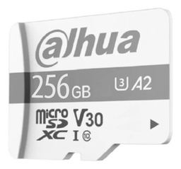 DAHUA TF-P100/256G - Dahua Memoria Micro SD de 256 GB UHS-I/ C10/U3/V30/A2/ Velocidad de Lectura 100 MB/s/ Velocidad de Escritura de 80 MB/s/ Especializada para Videovigilancia  DHI-TF-P100/256G