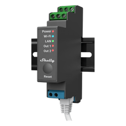 Relevador WiFi Shelly Pro 2 2 canales 16A riel DIN