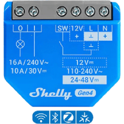Relevador inteligente Shelly 1 Gen4 16A WiFi Zigbee Matter