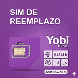 SIM de datos Yobi SIMYOBIREM de reemplazo Telcel 4G