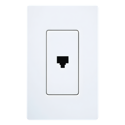 Jack telefónico RJ11 Lutron CAPJWH 6 conductores blanco