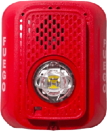 Sirena estrobo System Sensor P2RLEDSP rojo LED 88dBA