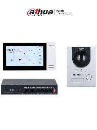 DAHUA KTP01L(S) - Kit de Videoportero IP con Frente de Calle Metalico, Monitor y Switch PoE/ Monitor de 7 Pulgadas Touch/ Ranura SD/ Frente de Calle con Camara de 2 Megapixeles/ Apertura de Puerta/ E&S De Alarmas/ Switch de 5 Puertos y 36 Watts/ #LoNuevo DHI-KTP01L(S)