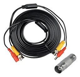 Kit 1 Cable Coaxial FRIGG-2 BNC + Alimentación / Siamés para Cámaras 4K de 20mts 18 Mts Y Union
