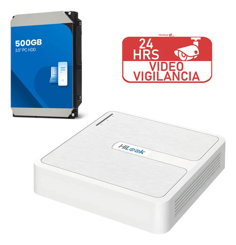 Dvr DVR-104G-K1 De Grabación Audio Coaxitron 4ch 1080p +  Disco Duro 500gb