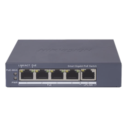 Switch PoE+ Hikvision DS-3E1505P-EI 4 puertos 60W