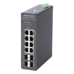 Switch PoE+ industrial Hikvision DS-3T1512HP-SI-8P4F
