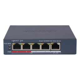 Switch PoE+ Hikvision DS-3E1105P-EI/M 4 puertos 45W