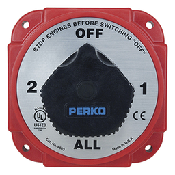Switch selector de batería Perko 8603DP marino 380 A
