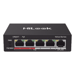 Switch PoE+ HiLook NS-0105P-35(B) 5 puertos 35W