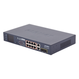 Switch PoE+ PLANET FGSD-1022VHP 8 puertos LCD 120W
