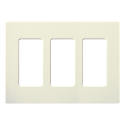 Tapa Lutron SC3BI 3 gang blanco biscuit sin tornillos