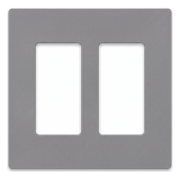 Tapa de pared Lutron CW2GR 2 gang gris