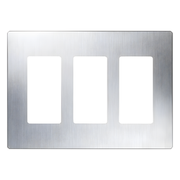 Tapa de pared Lutron CW3SS 3 gang metálico