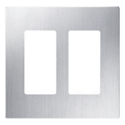 Tapa para apagador Lutron CW2SS 2 gang acero satinado