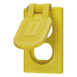 Tapa a intemperie Hubbell HUB-HBL-52C-M22 dúplex amarillo