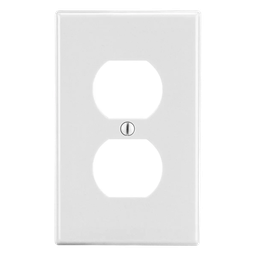 Placa Hubbell HUB-P8W contacto dúplex blanca