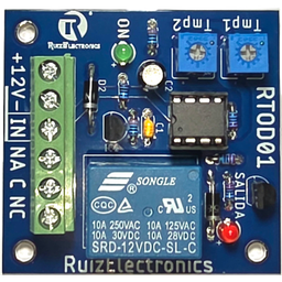 Tarjeta temporizadora Ruiz Electronics RTOD01 doble 12VDC