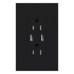 Tomacorriente USB Lutron SCR15UBTRMN 15 A