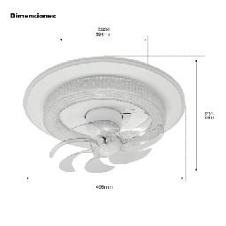 Ventilador de techo LED JWJ JLV-028 88W 495mm