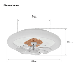 Ventilador de techo JWJ JLV-015 con luz LED 88W 500mm