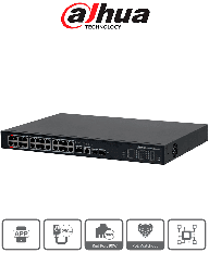 Switch PoE Dahua DH-S4101-24ET2GF-360-C 24 puertos 360W