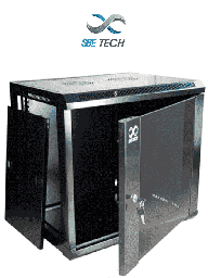 Gabinete de pared SBE TECH GNLPAR16URP 16U cristal templado