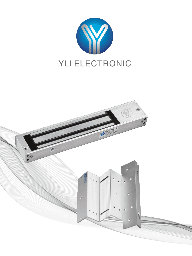 Cerradura magnética YLI YM180NLED 180kg con soporte ZL