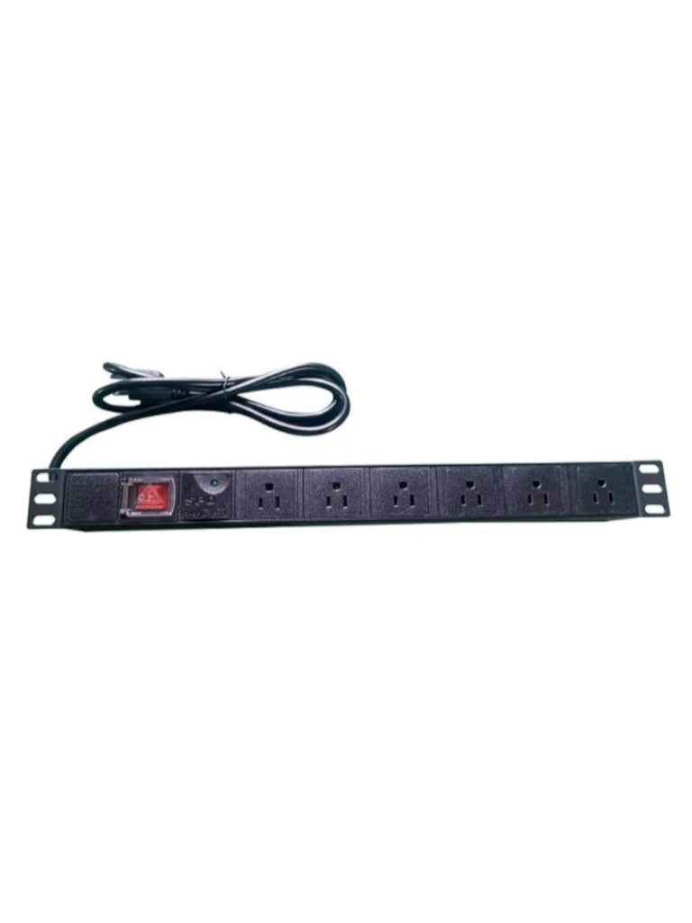 Barra PDU SAXXON PDU06-15A 6 contactos 15A 120V 1UR