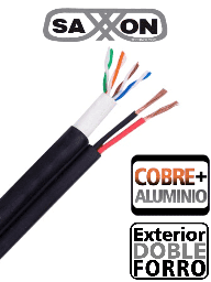 Cable UTP siamés SAXXON OUTP5ECCAEXT2E Cat5e 305m