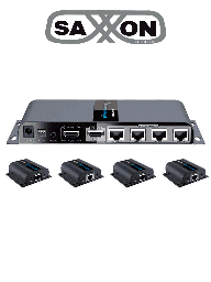 Kit extensor HDMI Saxxon LKV714PRO 4 puertos 1080p 40m