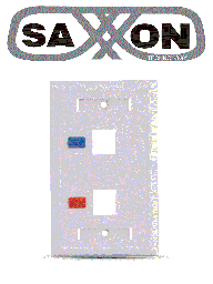 Placa de pared SAXXON A1752E 2 puertos keystone
