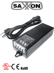 Fuente de poder SAXXON PSU1250D4D 4 canales 12VDC 5A