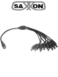 Divisor de energía SAXXON PSUWB10 tipo pulpo 8 machos 2.1mm
