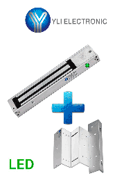 Kit cerradura magnética YLI YM280N 280kg LED ZL