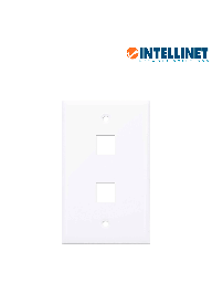 Faceplate Intellinet ITL1630002 2 puertos Keystone blanco