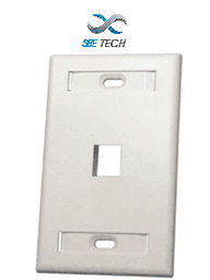 Placa de pared SBE TECH SBE-2517-1P-WT 1 puerto