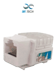 Jack keystone RJ45 SBE Tech JACKC6WT CAT6 blanco