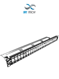 Patch panel SBE TECH SBT1620001 modular 24 puertos blindado