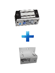 Cerradura magnética YLI YM60 60kg 12V soporte tipo Z