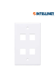 Faceplate Intellinet 163316 4 salidas blanco