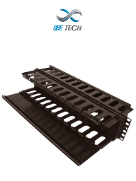 Organizador cable horizontal SBE Tech SBE-OH2URD 2UR 19"
