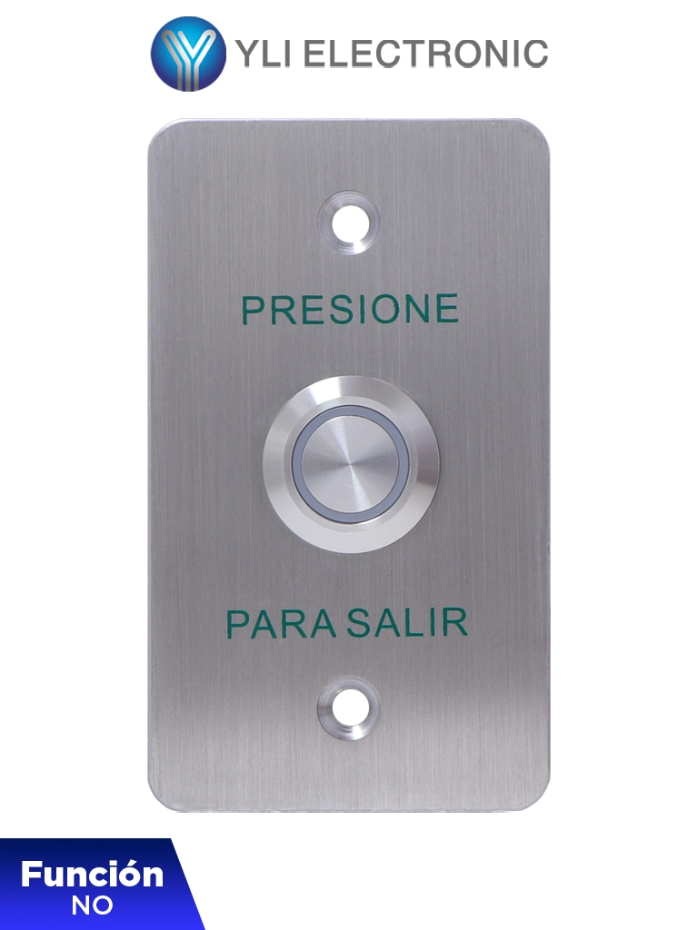 Botón de salida YLI YWP880BLED IP68 acero inox NO