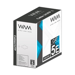 Cable UTP WAM CAT5E-GRIS Cat 5e 305m 24 AWG gris interior
