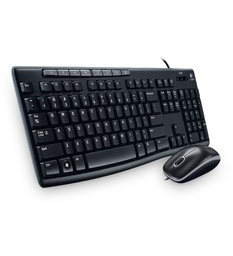 Kit teclado y mouse Logitech MK200 alámbrico USB