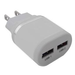 Cargador USB Brobotix 161264B 2 puertos blanco
