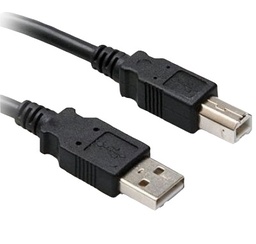 Cable USB BRobotix 102327 USB 2.0 A-B 1.8 m negro