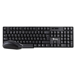 Kit teclado y mouse Stylos STPKTM3B inalámbrico negro